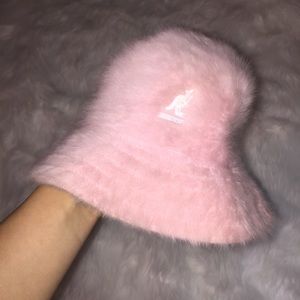 90s vintage Kangol fuzzy PINK bucket hat!